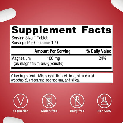 Metagenics Magnesium Glycinate, Calm & Sleep Support, 120 Tablets
