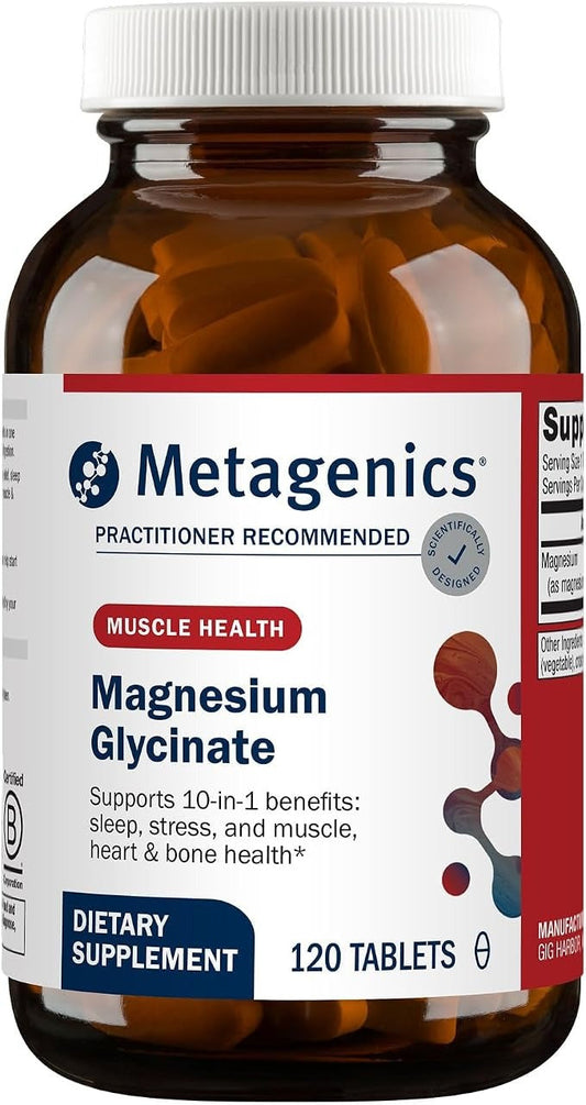 Metagenics Magnesium Glycinate, Calm & Sleep Support, 120 Tablets